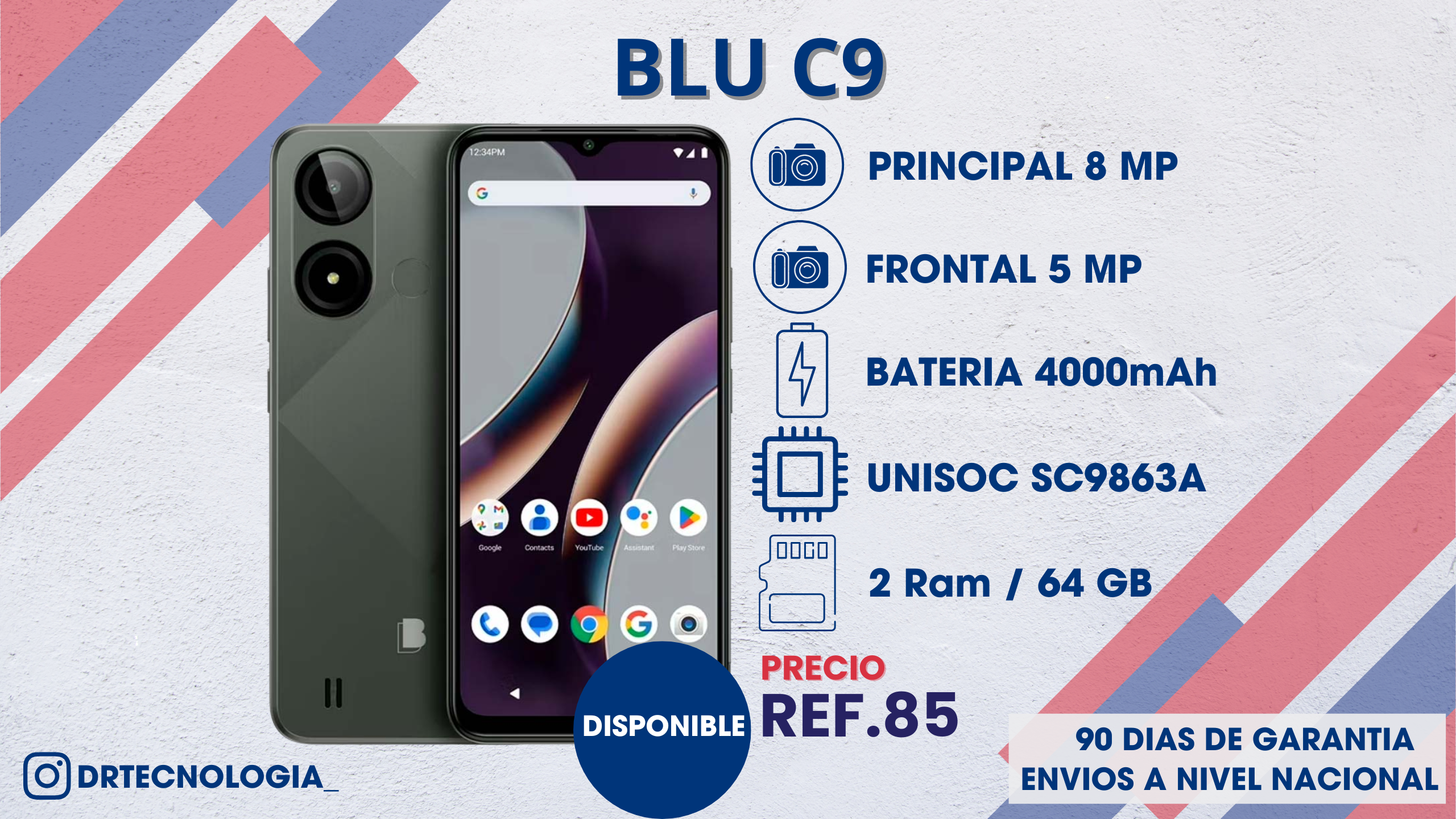 TELEFONO BLU C9 2/64GB 